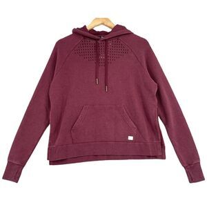 -Butter Women Supersoft Hoodie Red Thumbhole Cuffs NWT XS